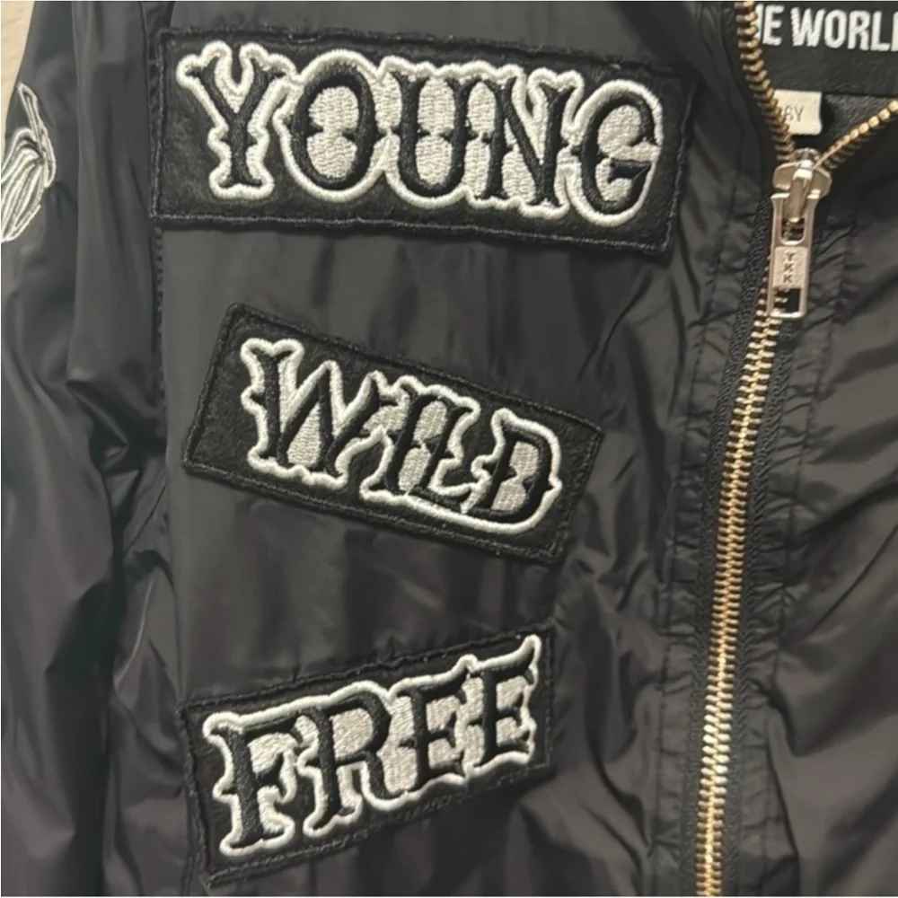 Authentic Someday Soon I will Change the world boys designer jacket sz 6
